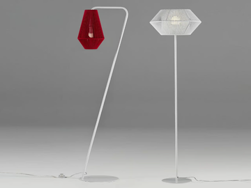 UKELELE - LED handmade rope floor lamp by Olé Lighting - view 2